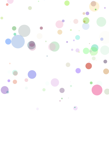 An early generation with a bunch of randomly-colored polkadots